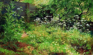 Ivan Ivanovich Shishkin Painting - goutweed grass pargolovo 1885 classical landscape Ivan Ivanovich